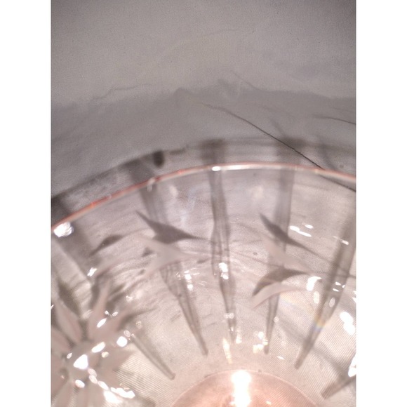 Pink depression glass sherbet flower etched stemware glasses (set of 5) - Picture 8 of 8